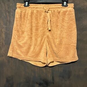 Very J Tan Athletic Shorts with Elastic Waistband